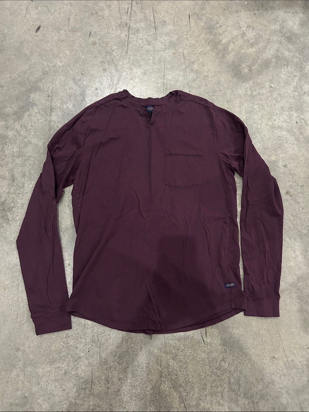 Good Man Brand Long-Sleeve Henley Shirt - Burgundy